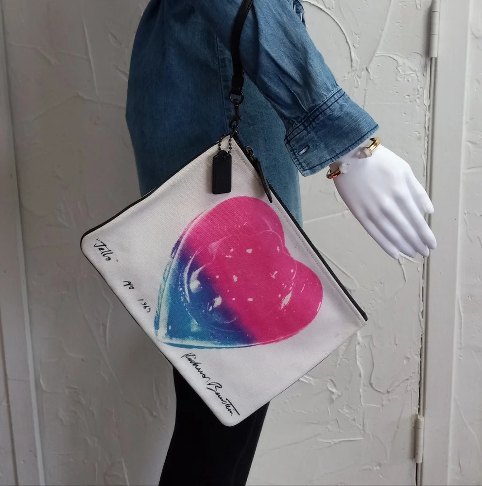 COACH X RICHARD BERNSTEIN POUCH 30 W/ JELLO HEART: JELLO HEART